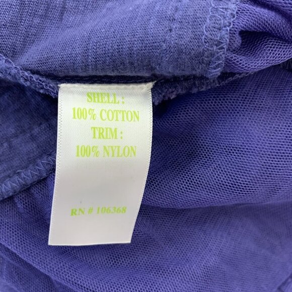 Garnet Jill Girls Dress Large Blue Short Sleeve Ruffle Hem Classic Cotton - Picture 5 of 5